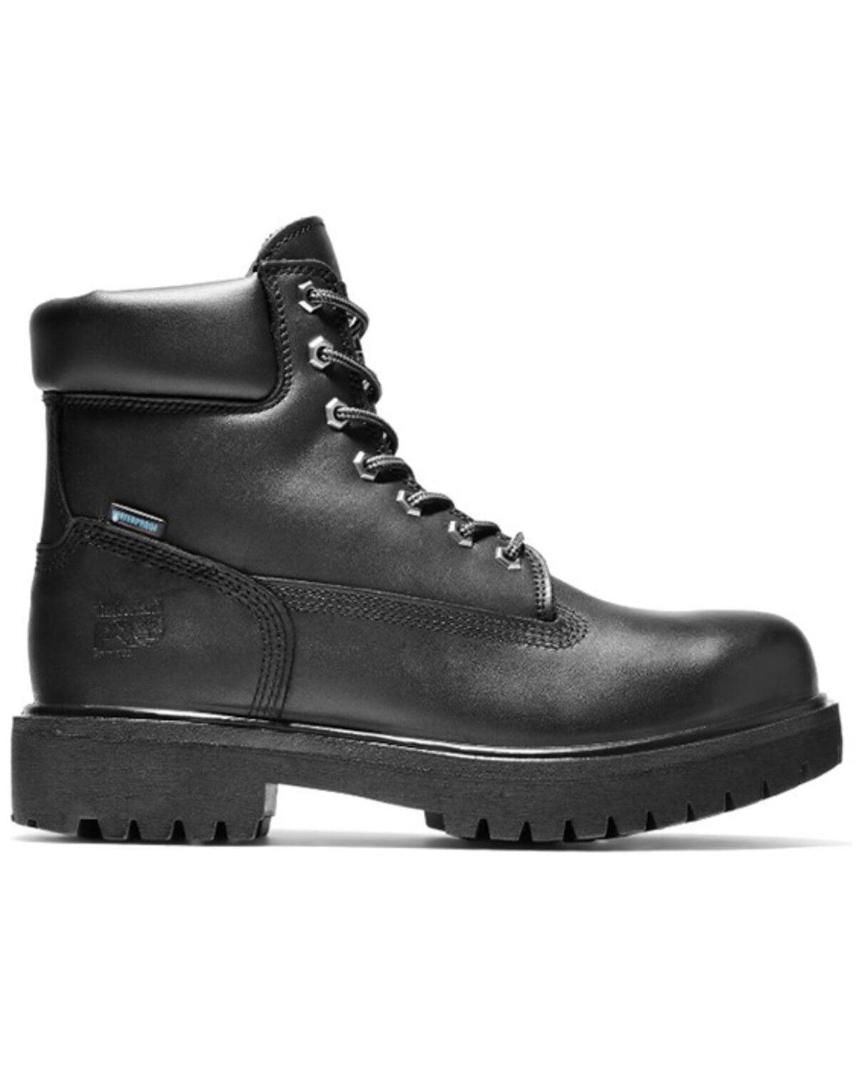 Image #2 - Timberland Men's 6" Direct Attach Waterproof Work Boots - Soft Toe, Black, hi-res