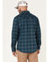Image #4 - Cody James Men's FR Plaid Print Long Sleeve Snap Work Shirt, Navy, hi-res