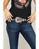 Image #1 - Shyanne Women's Floral Bling Belt, Black, hi-res
