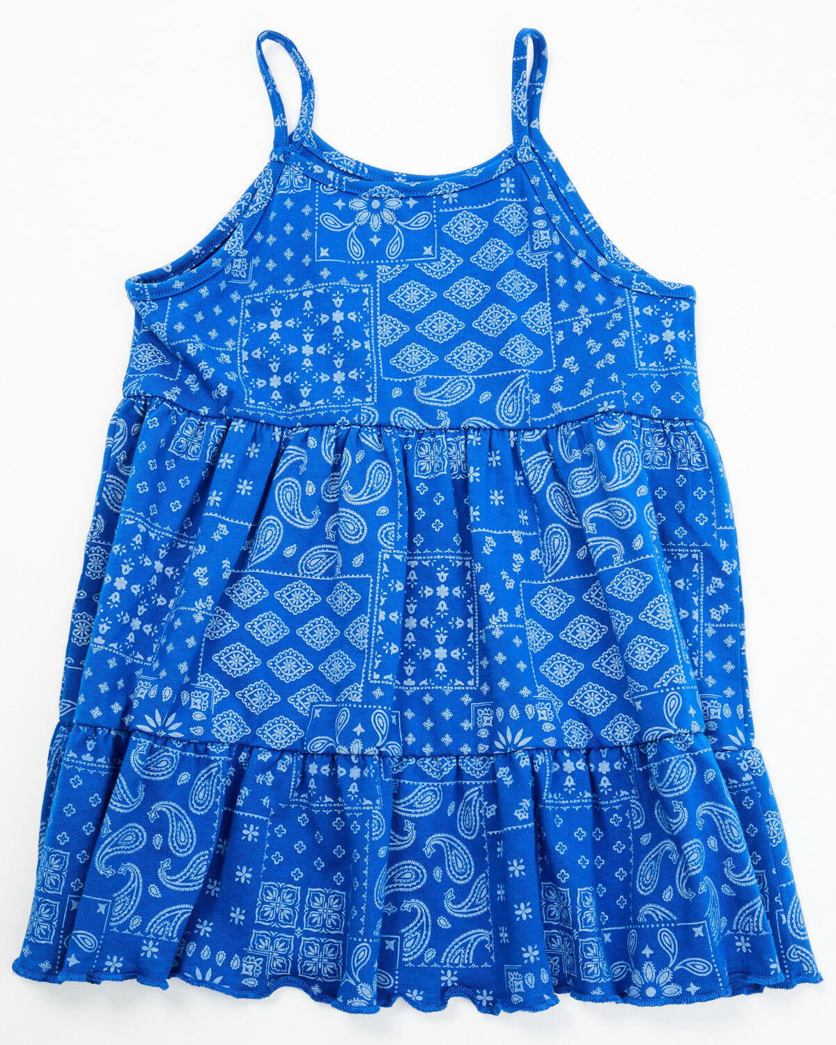 Image #3 - Wrangler Toddler Girls' Bandana Print Dress and Diaper Cover - 2 Piece, Blue, hi-res