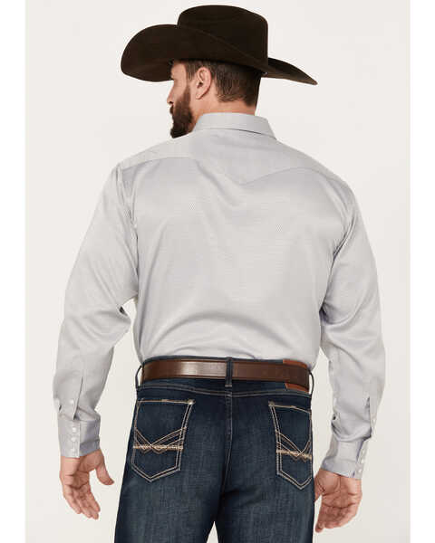 Image #4 - Panhandle Men's 80/20s Dobby Long Sleeve Western Pearl Snap Shirt - Big , Taupe, hi-res
