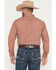 Image #4 - Ariat Men's Warren Geo Print Fitted Long Sleeve Button-Down Western Shirt, Rust Copper, hi-res