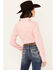Image #4 - Wrangler Retro Women's Solid Long Sleeve Button-Down Stretch Western Shirt, Pink, hi-res