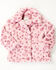 Image #1 - Urban Republic Toddler Girls' Jaguar Print Long Faux Fur Coat, Pink, hi-res