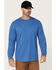 Image #1 - Hawx Men's Logo Long Sleeve Graphic Work T-Shirt, Bright Blue, hi-res