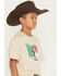 Image #2 - Cowboy Hardware Boys' Bullrider Mexican Flag Short Sleeve Graphic T-Shirt, Sand, hi-res