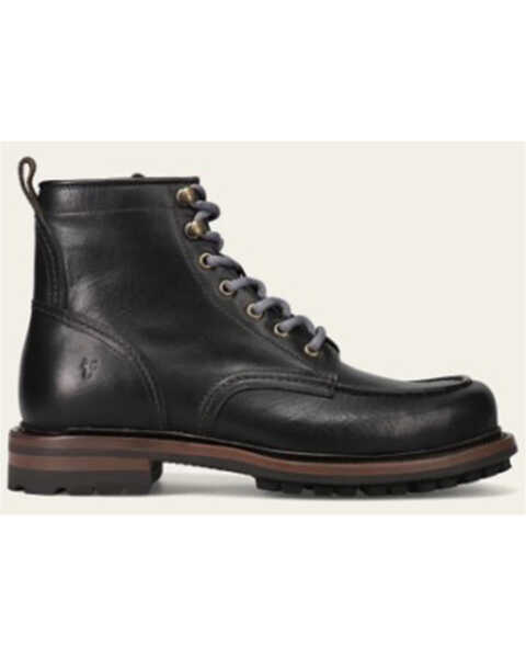 Image #2 - Frye Men's Hudson Lace-Up Work Boots - Round Toe , Black, hi-res