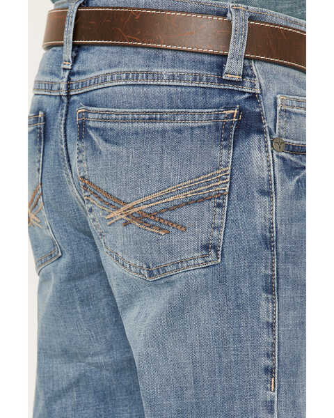 Wrangler 20X Youth Boys' Light Wash Vintage Mexia Bootcut Jeans, Blue, hi-res