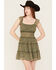Image #1 - Trixxi Women's Floral Print Sleeveless Mini Dress, Olive, hi-res