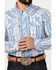 Image #3 - Rock & Roll Denim Men's Southwestern Print Vintage Long Sleeve Pearl Snap Performance Western Shirt, Blue, hi-res