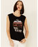 White Crow Women's Trail Blazer Desert Road Graphic Muscle Tank , Black, hi-res