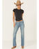 Image #1 - Levi's Superlow Medium Wash Stretch Bootcut Jeans , Medium Wash, hi-res