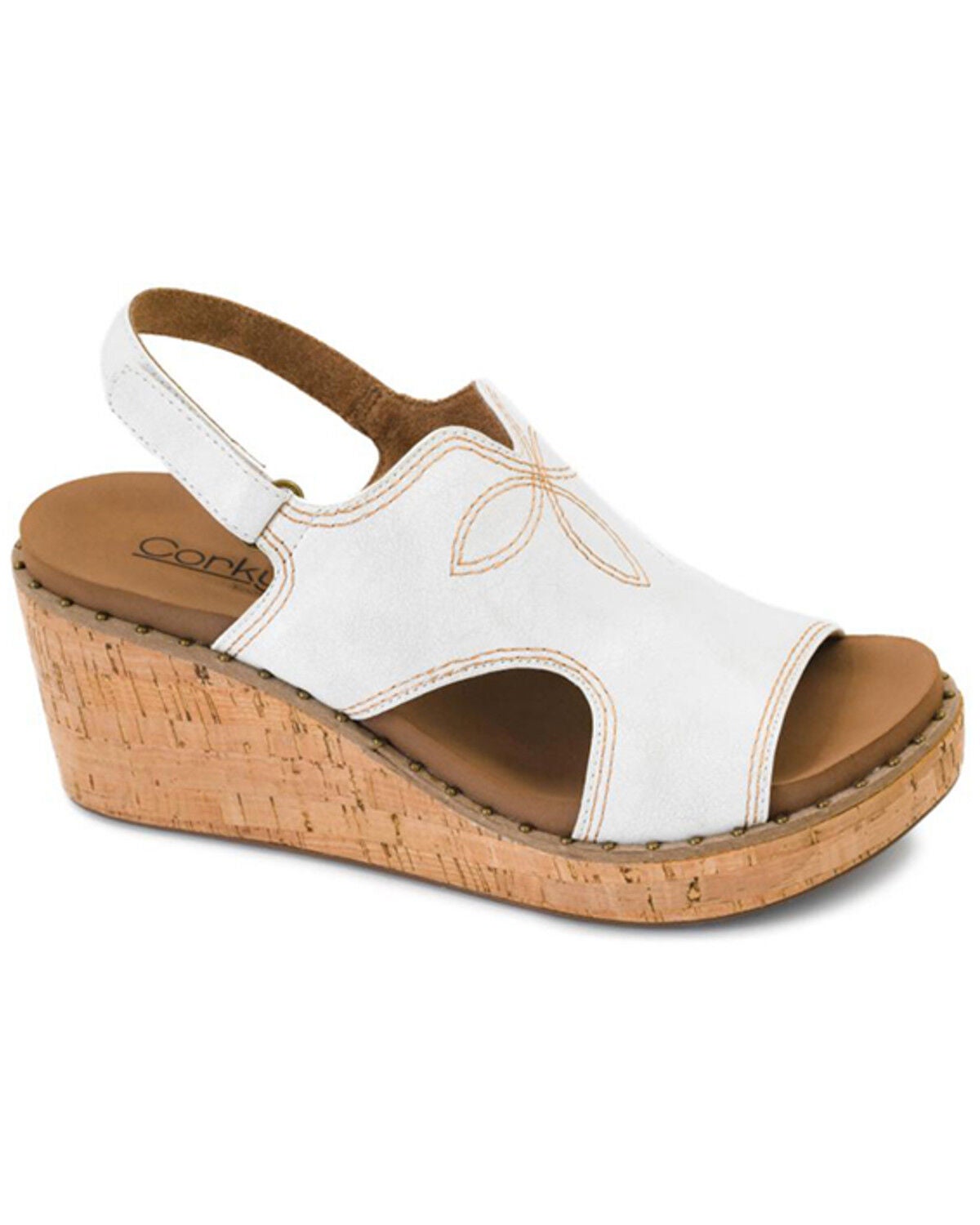 Corky's Women's Darlin Sandals, White, hi-res