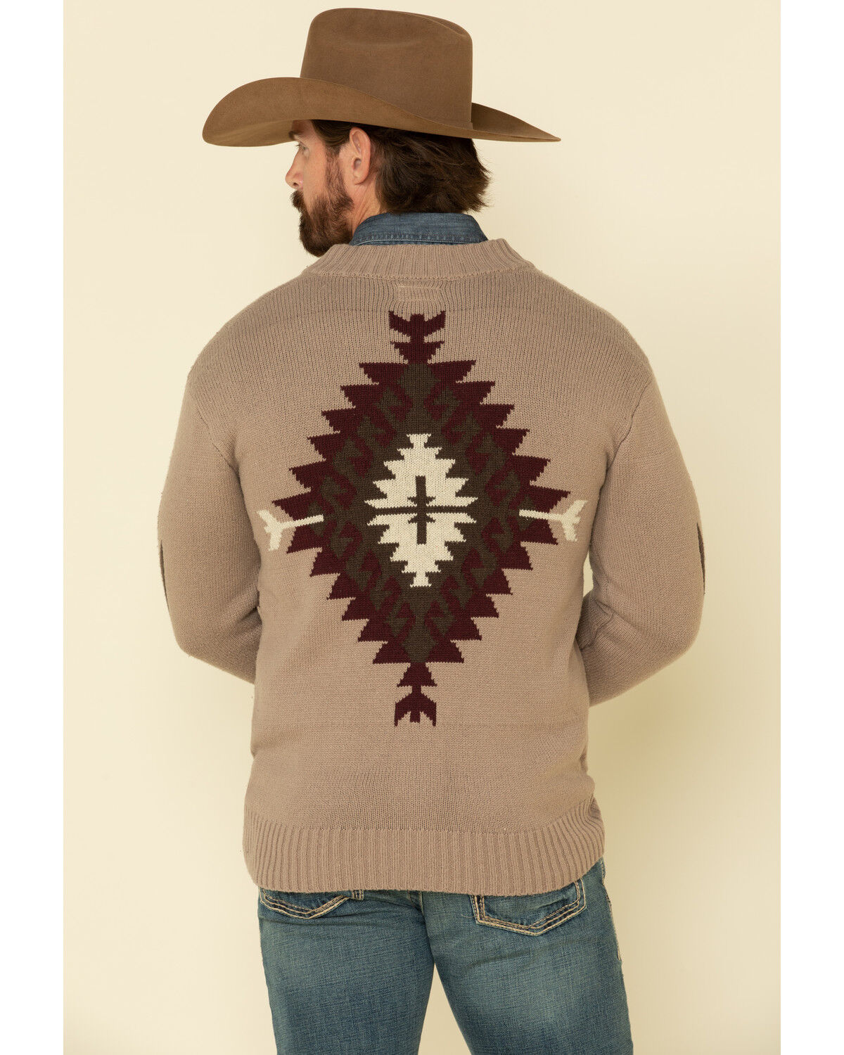 mens aztec cardigan sweater