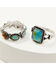 Shyanne Women's Juniper Sky Multi Gem Ring Set - 5 Piece, Silver, hi-res