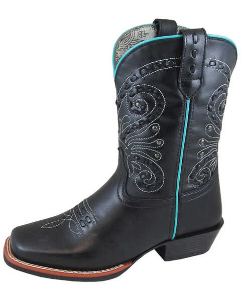 Image #1 - Smoky Mountain Women's Shelby Black Western Boots - Square Toe, Black, hi-res