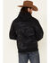 Cinch Men's Black Camo Print Zip-Front Bonded Hooded Jacket, Black, hi-res