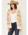 Image #1 - Cleo + Wolf Women's Floral Embroidered Button-Down Sweater, Sand, hi-res