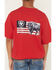 Image #4 - Ariat Boys' Boot Barn Exclusive Etched Bison Flag Short Sleeve Graphic T-Shirt, Red, hi-res
