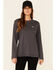 Image #1 - Ariat Women's Bolt Logo Long Sleeve Work Tee, Grey, hi-res