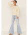 Image #4 - Molly Bracken Women's Leaf Print Sweater, , hi-res