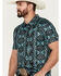 Image #2 - Rock & Roll Denim Men's Boot Barn Exclusive Southwestern Print Short Sleeve Polo Shirt, Turquoise, hi-res