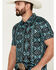 Image #2 - Rock & Roll Denim Men's Boot Barn Exclusive Southwestern Print Short Sleeve Polo Shirt , Turquoise, hi-res