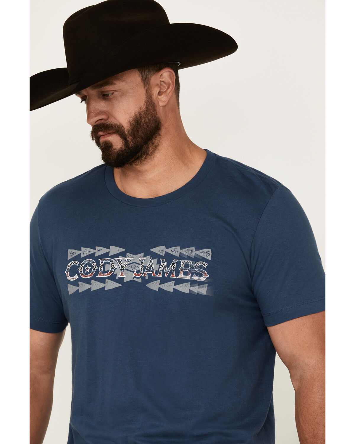 Image #2 - Cody James Men's American Native Logo Short Sleeve T-Shirt, Navy, hi-res