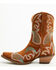 Image #3 - Dingo Women's Flying Colors Suede Western Booties - Round Toe, Camel, hi-res