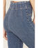 Image #4 - Free People Women's High Rise Jayde Flare Jeans, Blue, hi-res