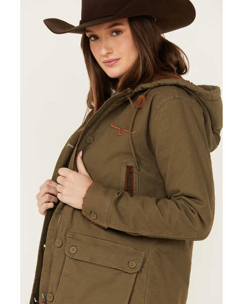 Image #2 - Kimes Ranch Women's All Weather Anorak Sherpa Lined Jacket , Dark Army, hi-res