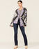 Image #4 - HyFve Women's Long Sleeve Lavender Geometric Print Button Down Cardigan , , hi-res