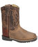 Smoky Mountain Toddler Boys' Autry Western Boots - Square Toe, Distressed Brown, hi-res