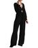Image #1 - Stetson Women's Crepe Long Sleeve Jumpsuit, Black, hi-res