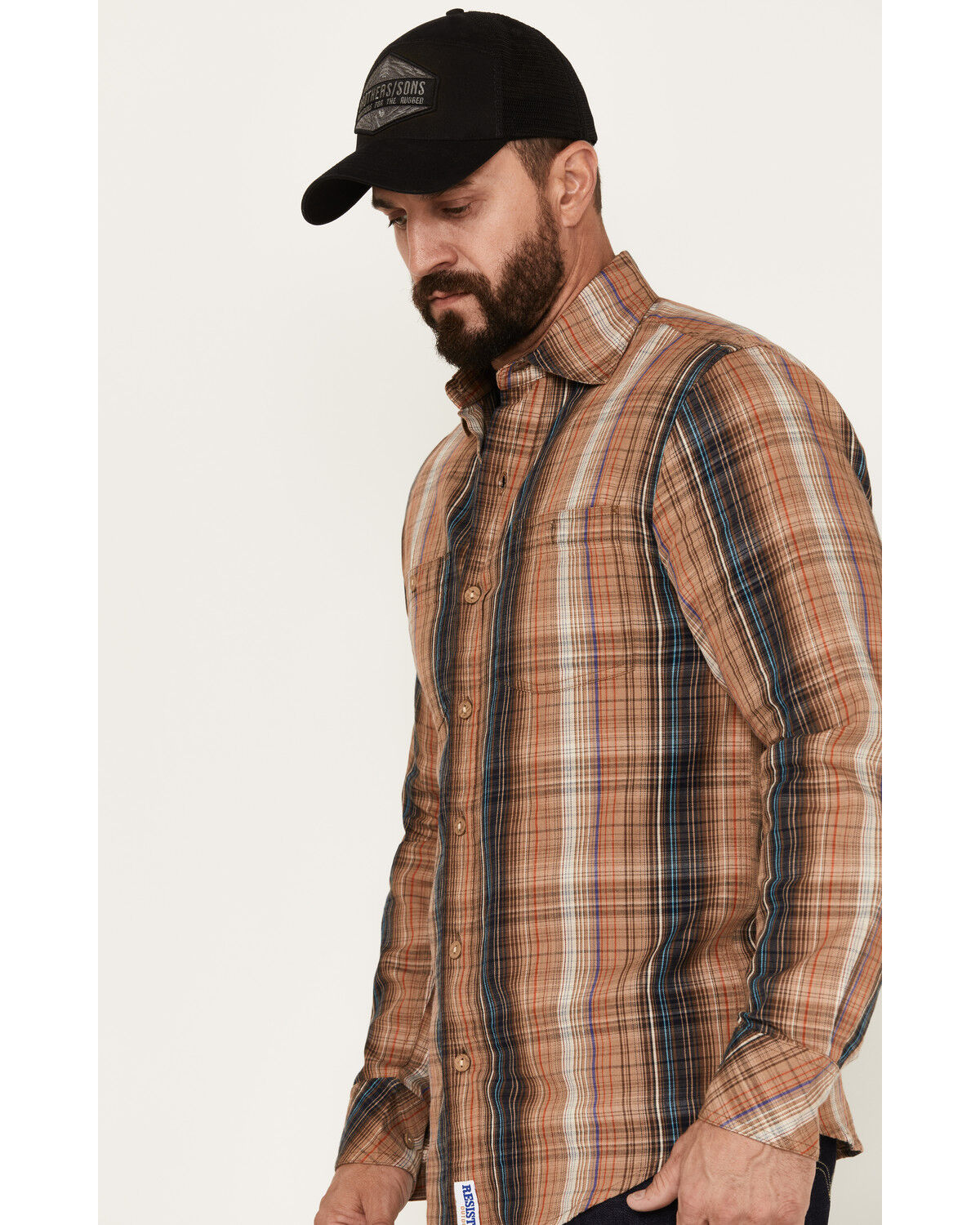Image #2 - Resistol Men's Vail Large Plaid Button Down Western Shirt, Multi, hi-res