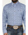 Image #3 - Wrangler Men's Paisley Print Long Sleeve Button-Down Stretch Western Shirt, Blue, hi-res