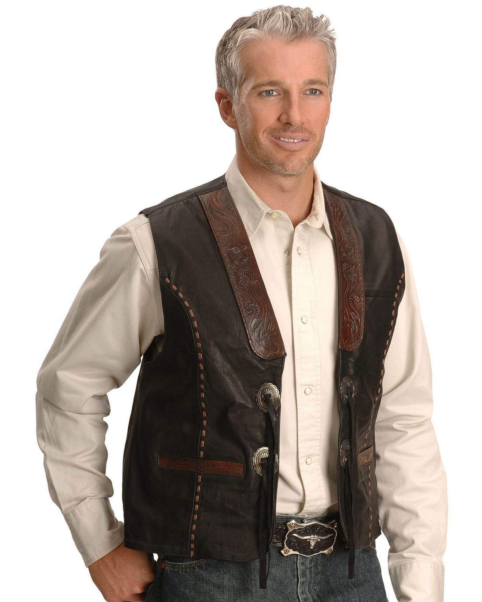 Sheplers leather vests cheap