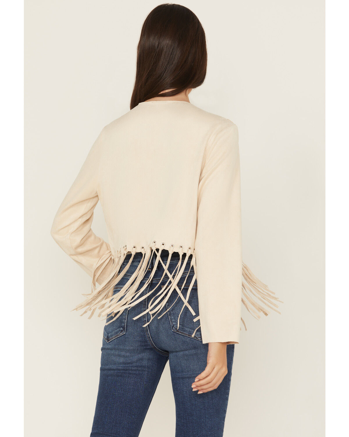 Image #4 - Vocal Women's Fringe Cropped Jacket, Natural, hi-res