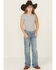 Image #1 - Ariat Girls' Amora Medium Wash Bootcut Denim Jeans, Blue, hi-res