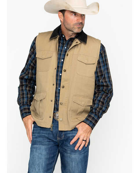 Image #1 - Cody James Men's Ram Canvas Vest, , hi-res