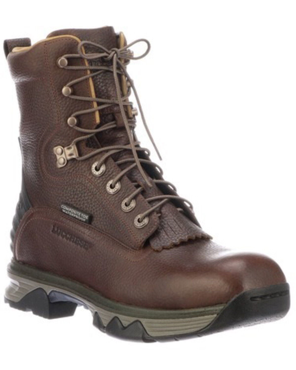 Lucchese Men's Bison Lace-Up Work Boots - Composite Toe, Pecan, hi-res