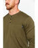 Image #4 - Hawx Men's Pocket Henley Work Shirt - Big & Tall , Olive, hi-res