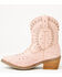 Image #3 - Dingo Girls' Lace Precious Studded Western Boots - Snip Toe, Pink, hi-res