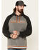 Cinch Men's Vintage Logo Raglan Hooded Sweatshirt , Grey, hi-res