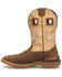 Double H Men's Phantom Rider Western Work Boots - Soft Toe, Medium Brown, hi-res