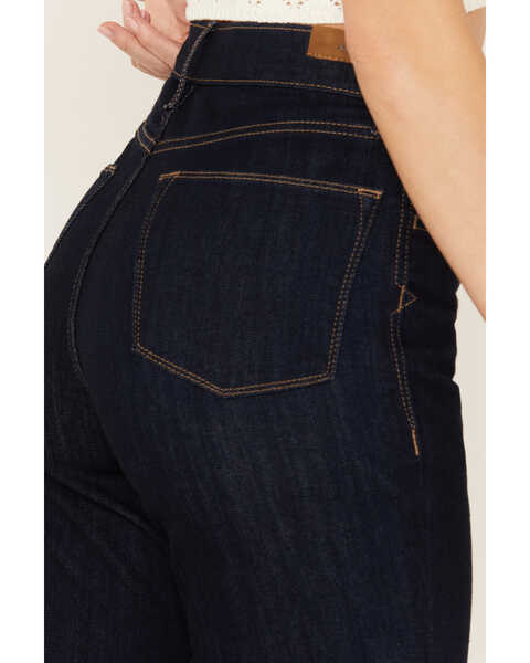 Image #4 - Ariat Women's Ultra Jazmine High Rise Straight Crop Jean, Dark Wash, hi-res
