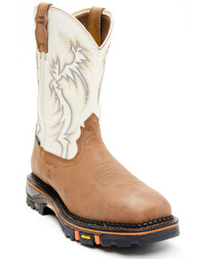Cody James Men's Decimator Waterproof Western Work Boots - Nano Composite Toe, Brown, hi-res