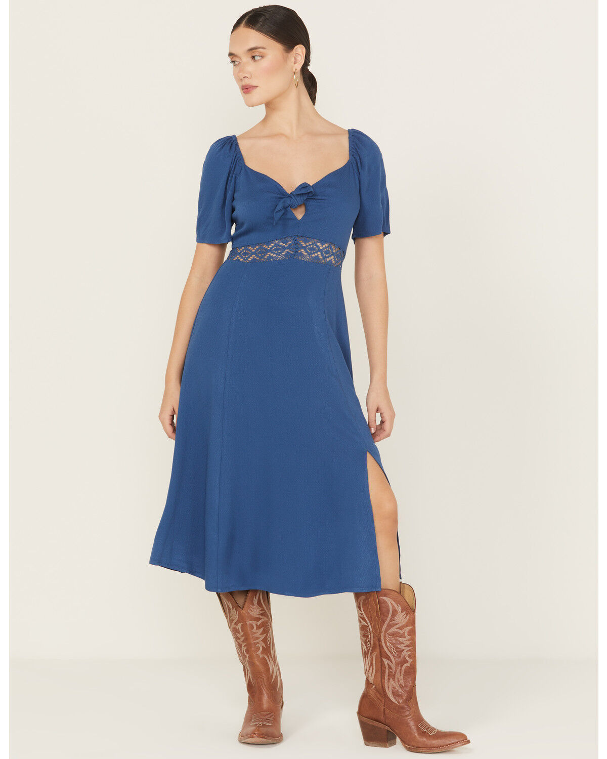Image #2 - Idyllwind Women's Dudley Print Short Sleeve Midi Dress, Blue, hi-res
