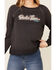 Image #3 - Dale Brisby Women's Rodeo Time Graphic Long Sleeve Top, Charcoal, hi-res