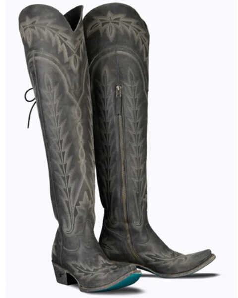 Lane Women's Lexington Leather Tall Western Boots - Snip Toe, Jet Black, hi-res